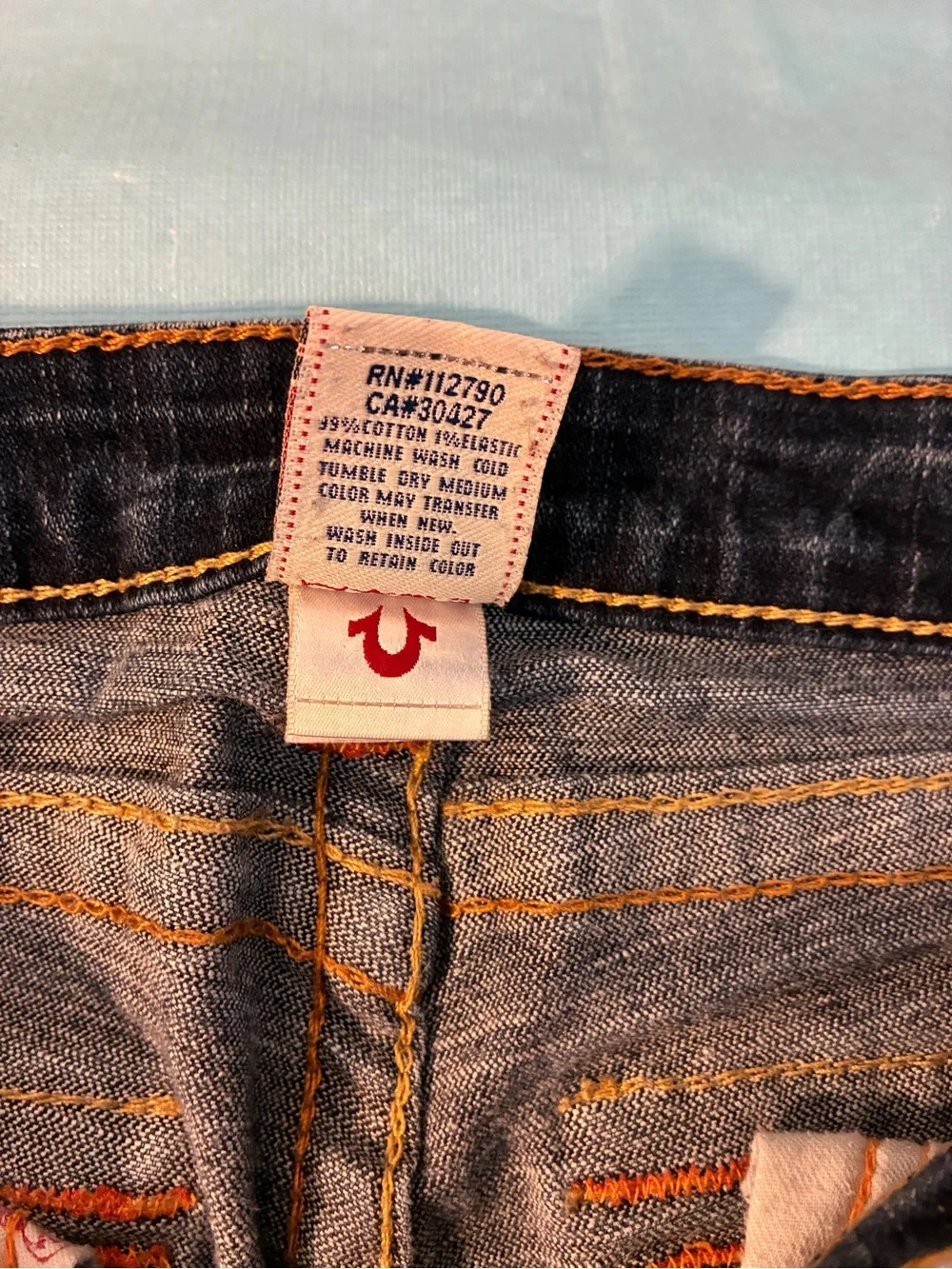 Vintage True Religion JOEY Big T Women's Denim Twist Flared  Jeans Size 27 - Picture 5 of 9